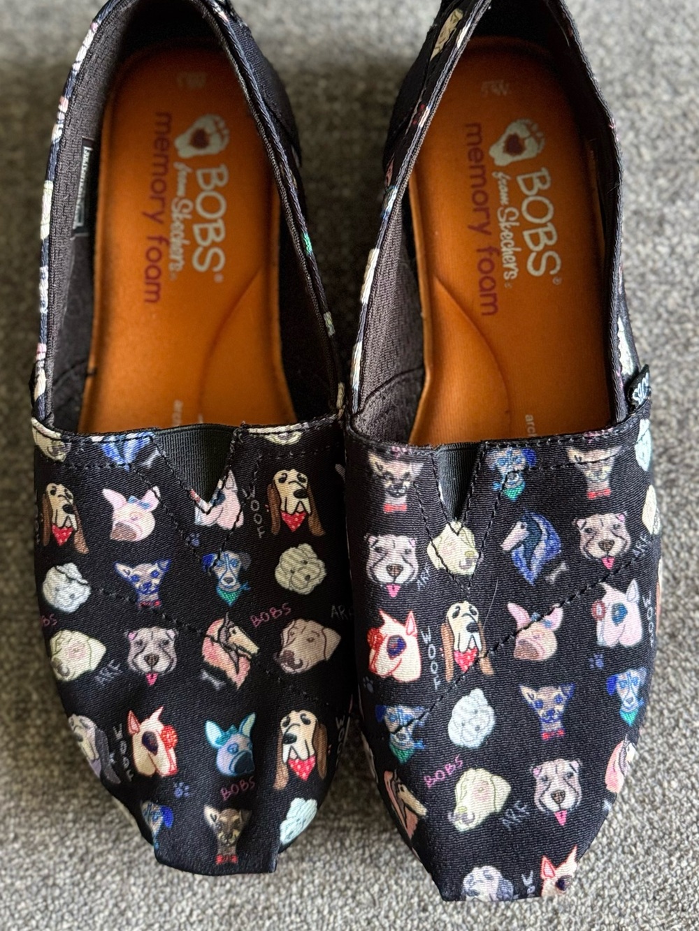 Bob’s for Skechers Dog Print Memory Foam Slip-Ons - Picture 2 of 4